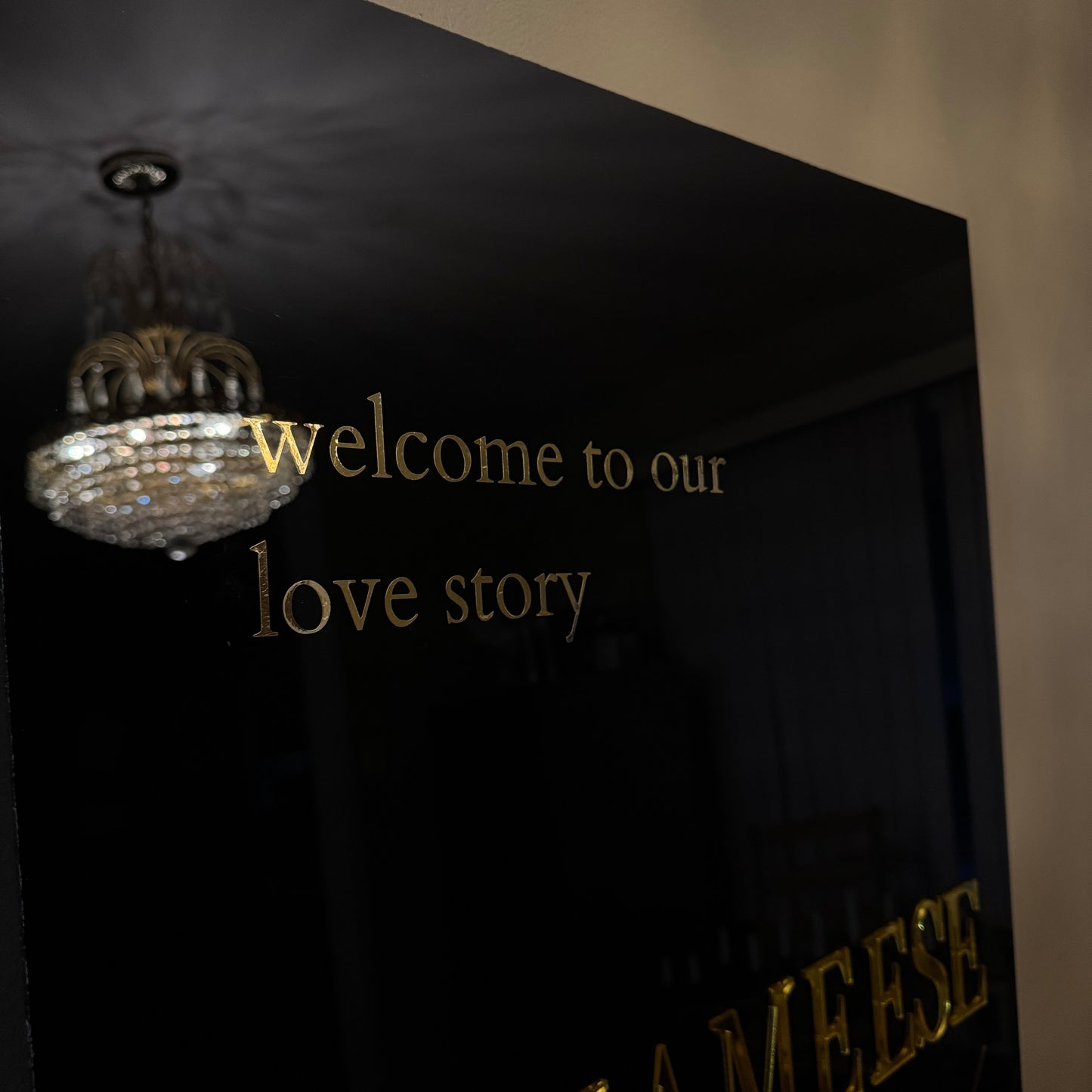 Welcome to our love story wedding acrylic Sign ( 24in x 36in )